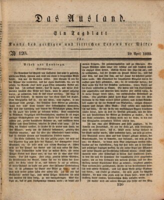 Das Ausland Sonntag 29. April 1832