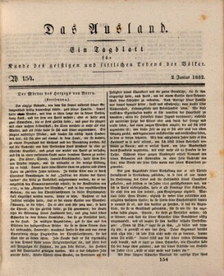 Das Ausland Samstag 2. Juni 1832