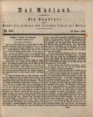 Das Ausland Mittwoch 13. Juni 1832