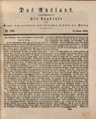 Das Ausland Donnerstag 14. Juni 1832