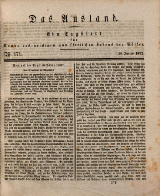 Das Ausland Dienstag 19. Juni 1832