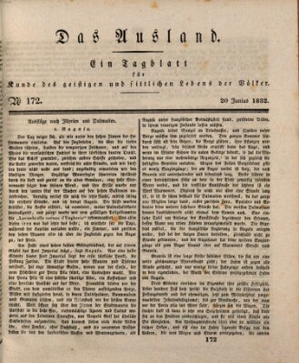 Das Ausland Mittwoch 20. Juni 1832