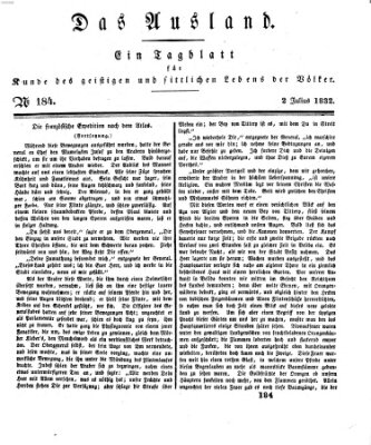 Das Ausland Montag 2. Juli 1832