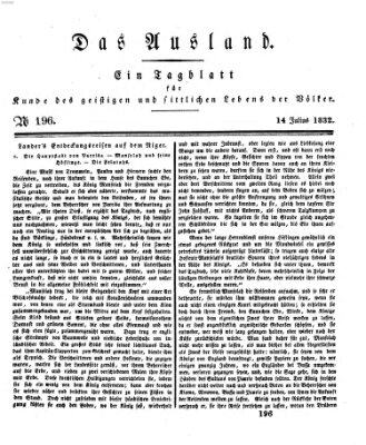 Das Ausland Samstag 14. Juli 1832