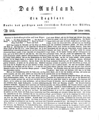 Das Ausland Montag 30. Juli 1832