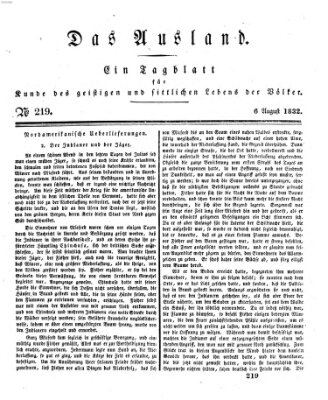 Das Ausland Montag 6. August 1832