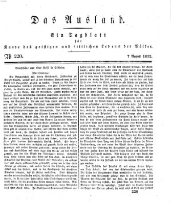 Das Ausland Dienstag 7. August 1832
