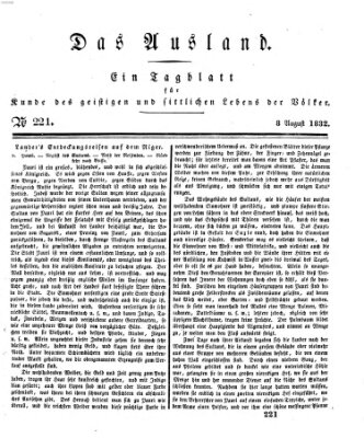 Das Ausland Mittwoch 8. August 1832