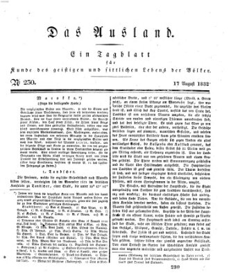 Das Ausland Freitag 17. August 1832