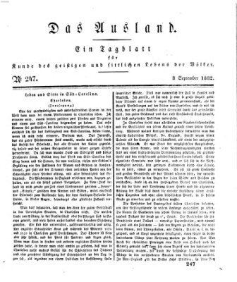 Das Ausland Montag 3. September 1832