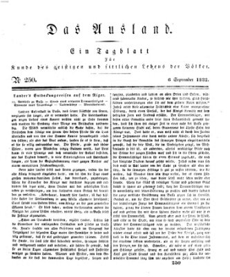 Das Ausland Donnerstag 6. September 1832