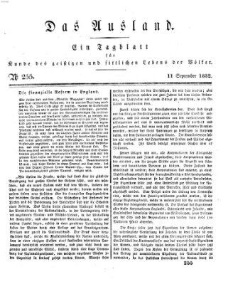 Das Ausland Dienstag 11. September 1832