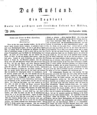 Das Ausland Montag 24. September 1832