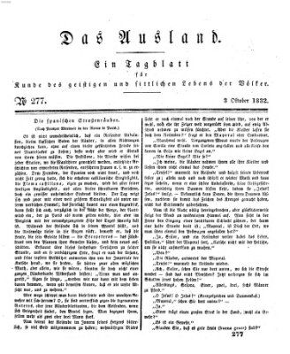 Das Ausland Mittwoch 3. Oktober 1832