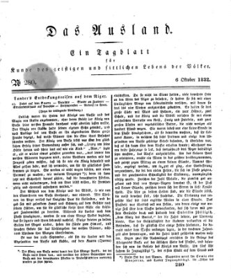 Das Ausland Samstag 6. Oktober 1832