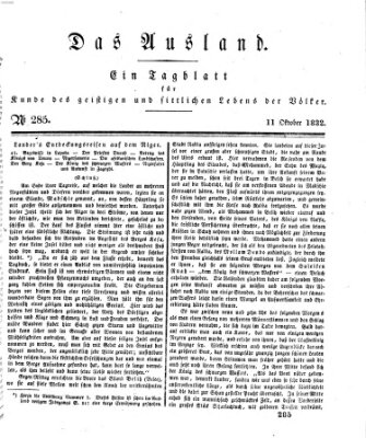 Das Ausland Donnerstag 11. Oktober 1832