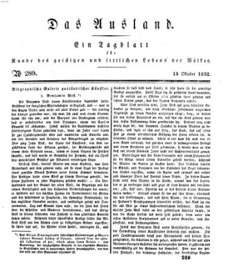 Das Ausland Montag 15. Oktober 1832