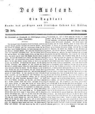 Das Ausland Dienstag 30. Oktober 1832