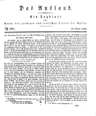 Das Ausland Mittwoch 31. Oktober 1832