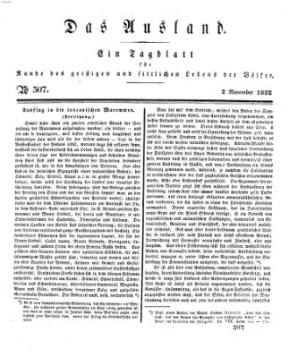 Das Ausland Freitag 2. November 1832