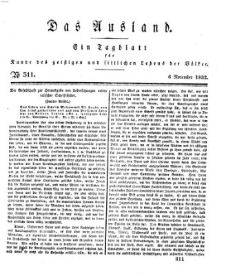 Das Ausland Dienstag 6. November 1832