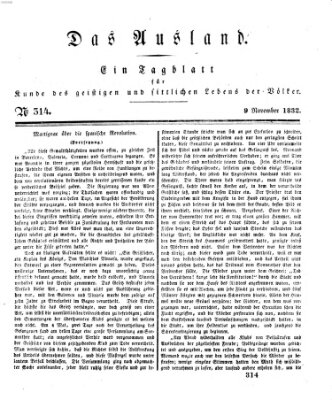 Das Ausland Freitag 9. November 1832