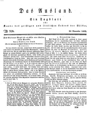 Das Ausland Freitag 23. November 1832