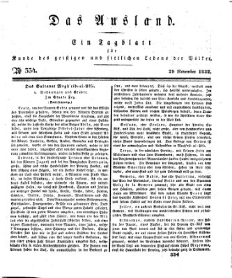 Das Ausland Donnerstag 29. November 1832