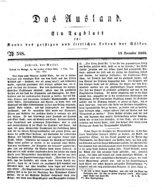 Das Ausland Donnerstag 13. Dezember 1832
