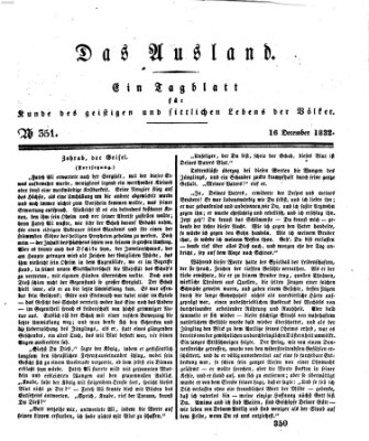 Das Ausland Sonntag 16. Dezember 1832