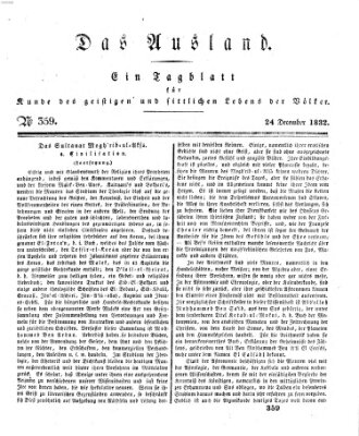 Das Ausland Montag 24. Dezember 1832