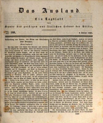 Das Ausland Dienstag 8. Juli 1834