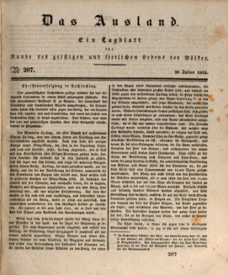 Das Ausland Samstag 26. Juli 1834