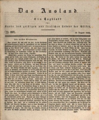 Das Ausland Freitag 15. August 1834