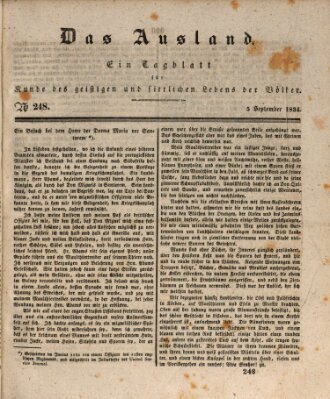 Das Ausland Freitag 5. September 1834