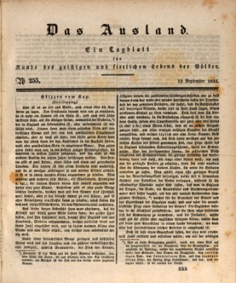 Das Ausland Freitag 12. September 1834