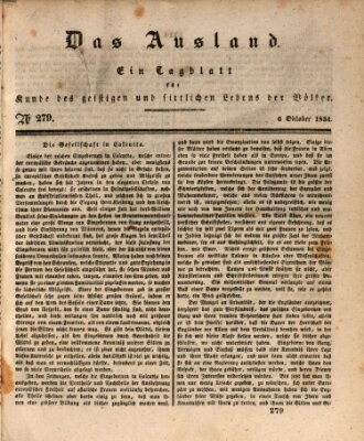 Das Ausland Montag 6. Oktober 1834