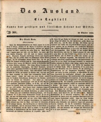 Das Ausland Dienstag 28. Oktober 1834