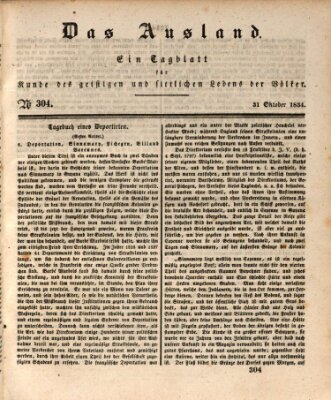 Das Ausland Freitag 31. Oktober 1834