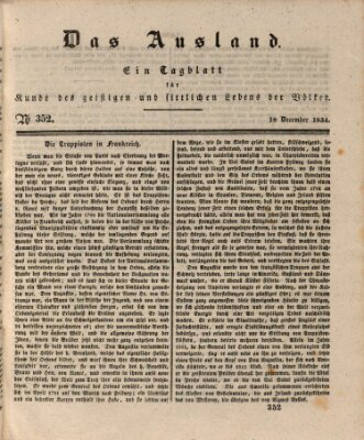 Das Ausland Donnerstag 18. Dezember 1834