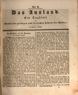 Das Ausland Samstag 2. Januar 1836