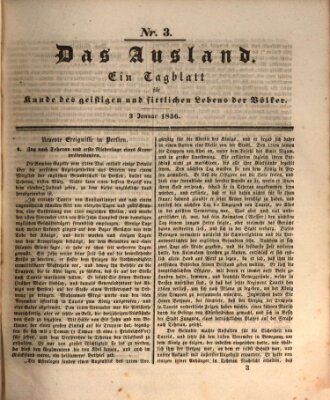 Das Ausland Sonntag 3. Januar 1836