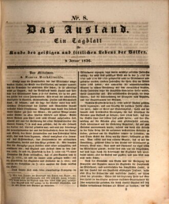 Das Ausland Freitag 8. Januar 1836