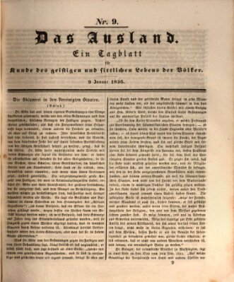 Das Ausland Samstag 9. Januar 1836