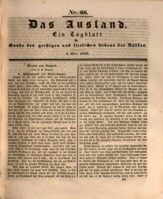 Das Ausland Sonntag 6. März 1836