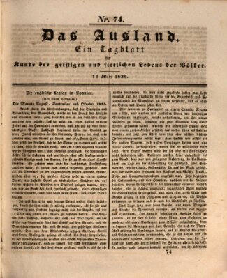 Das Ausland Montag 14. März 1836