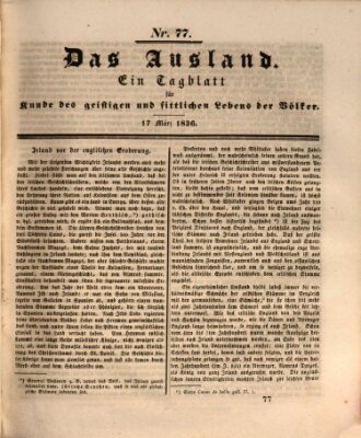 Das Ausland Donnerstag 17. März 1836