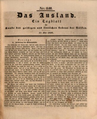 Das Ausland Samstag 21. Mai 1836