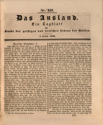 Das Ausland Sonntag 5. Juni 1836