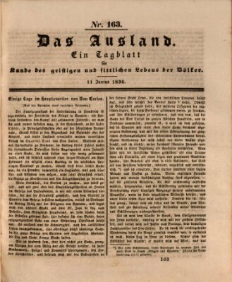 Das Ausland Samstag 11. Juni 1836